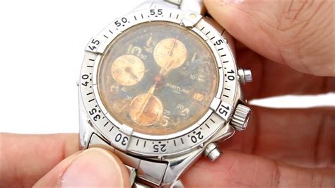 water damaged breitling|breitling chronograph pushers.